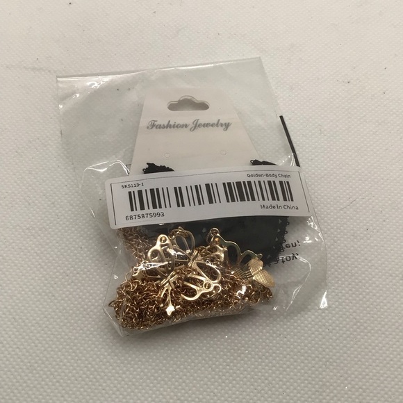 Womens Fashion Sexy Beach Club Party Gold-Tone Butterfly Leg Chain - Picture 6 of 6